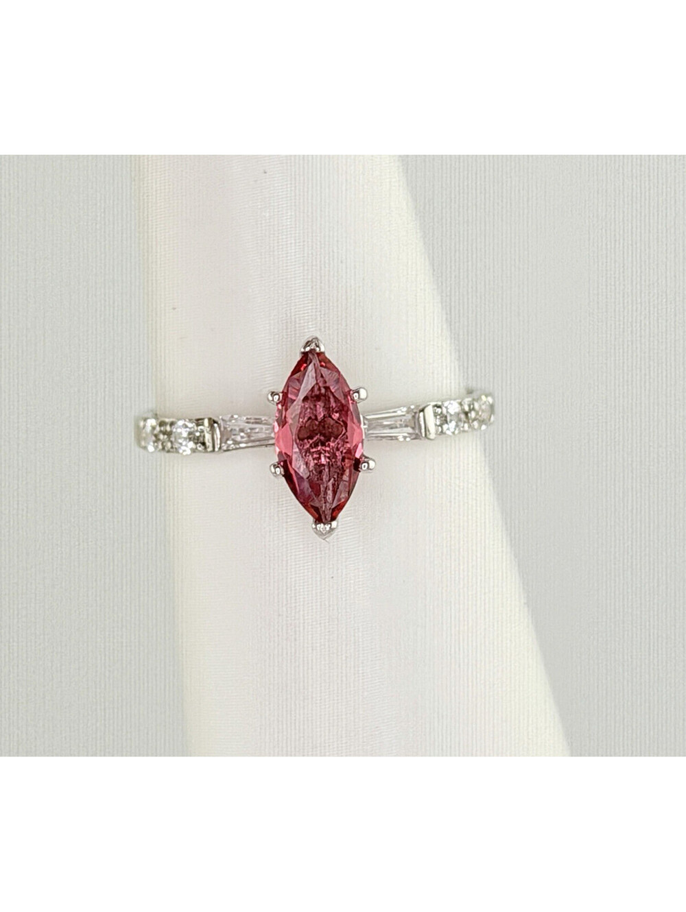 Bomb Party Ring Sz 9 RBP3883 “Undeniable Love” Lab Created Ruby on Rhodium RETRO